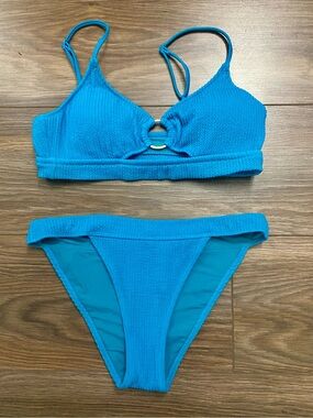 Aerie Crinkle Ring-Front Bikini Set